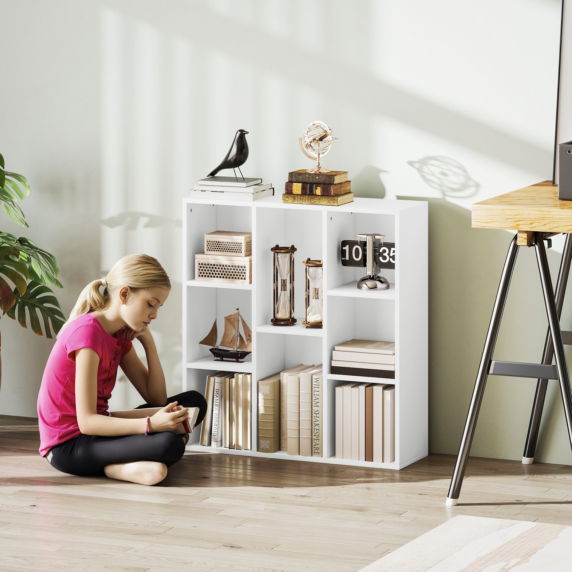 Estante de 3 Níveis Branca 74,3x24x80 cm - Organize com Estilo!