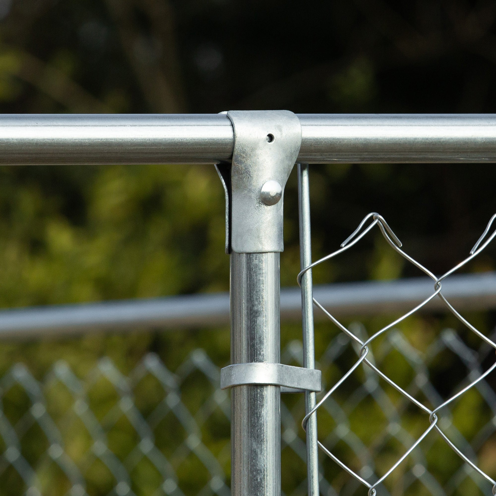 Canil de Exterior Prata 400x230x232 cm com Toldo Anti-UV e Estrutura de Metal Galvanizado