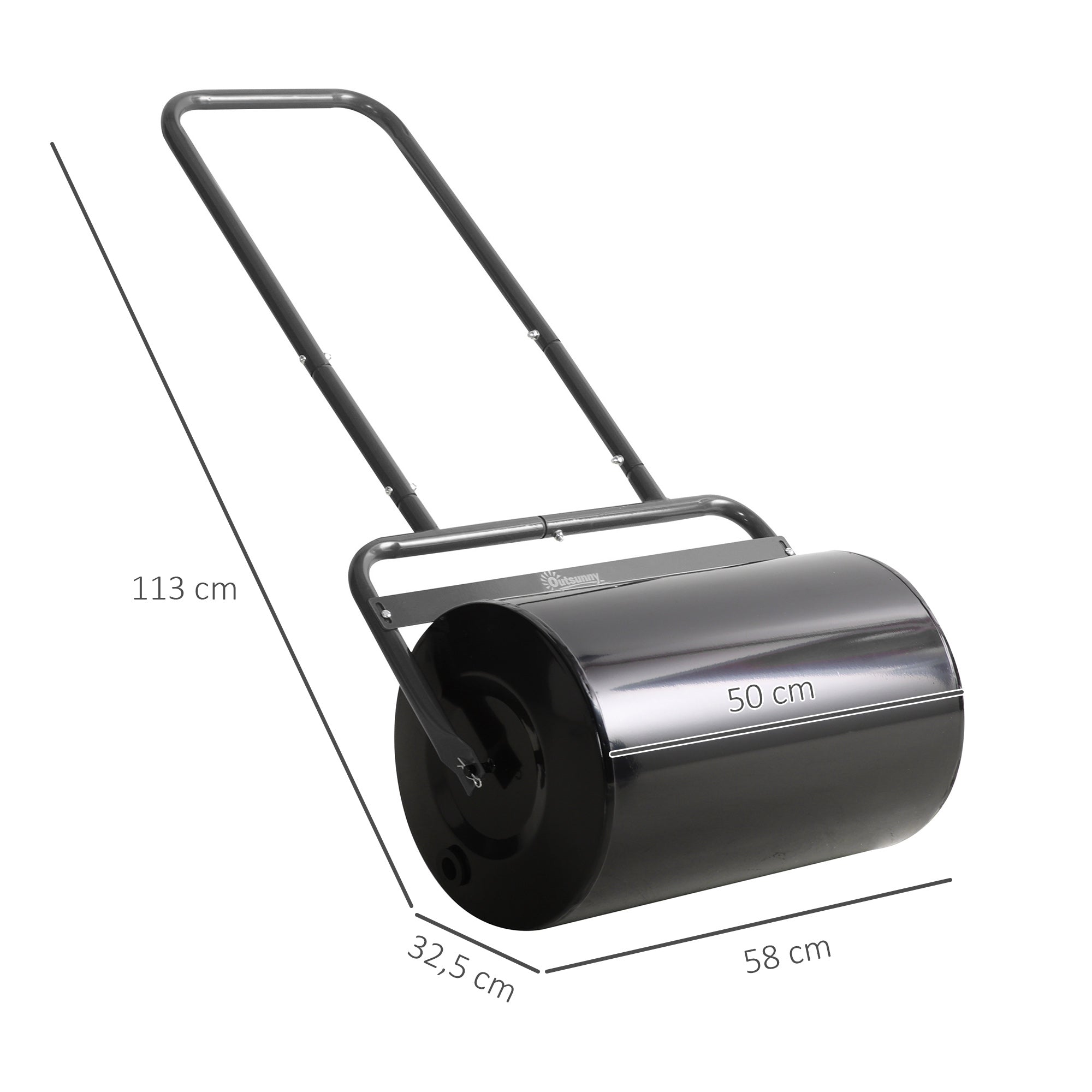 Rolo para Relva 58cm Preto