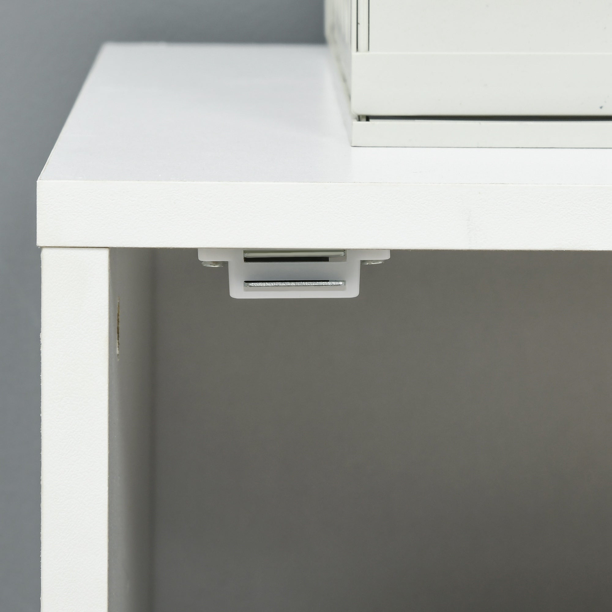 Bloco de Gavetas de Escritório Móvel – 38x38,5x55,5 cm – Branco – Melamina e Metal