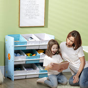 Estante Organizadora de Brinquedos Azul 63x30x60 cm