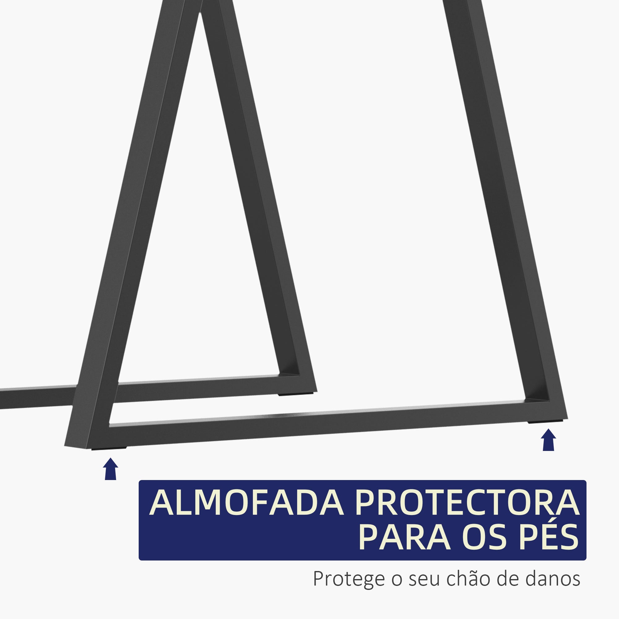 Pés para Mesa – 72x6x72cm – Preto – Aço