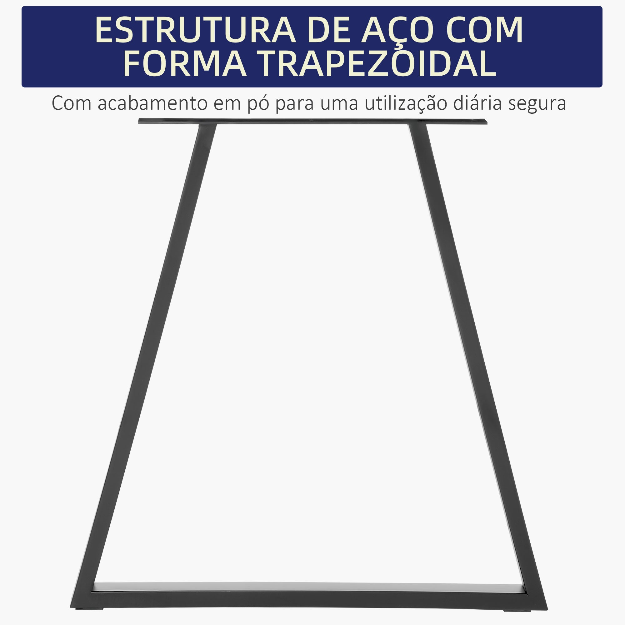 Pés para Mesa – 72x6x72cm – Preto – Aço