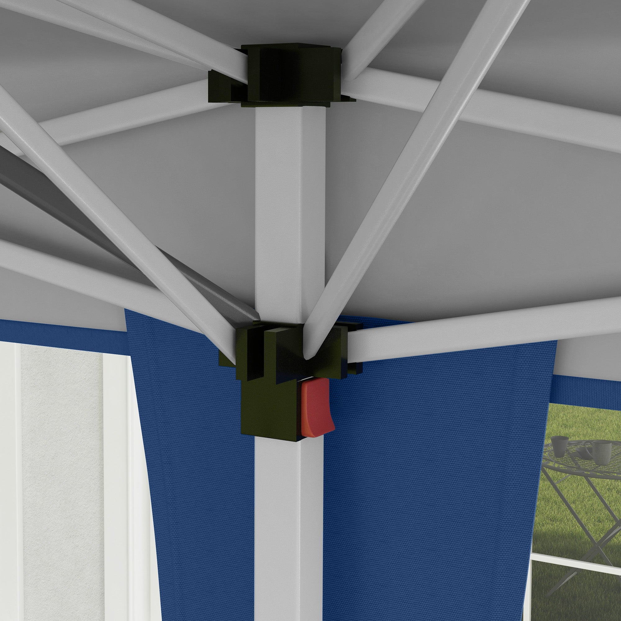 Tenda Dobrável 6x3 Azul para Eventos ao Ar Livre