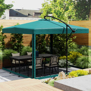 Chapéu de Sol de Jardim 295x295x260 cm - Verde Escuro