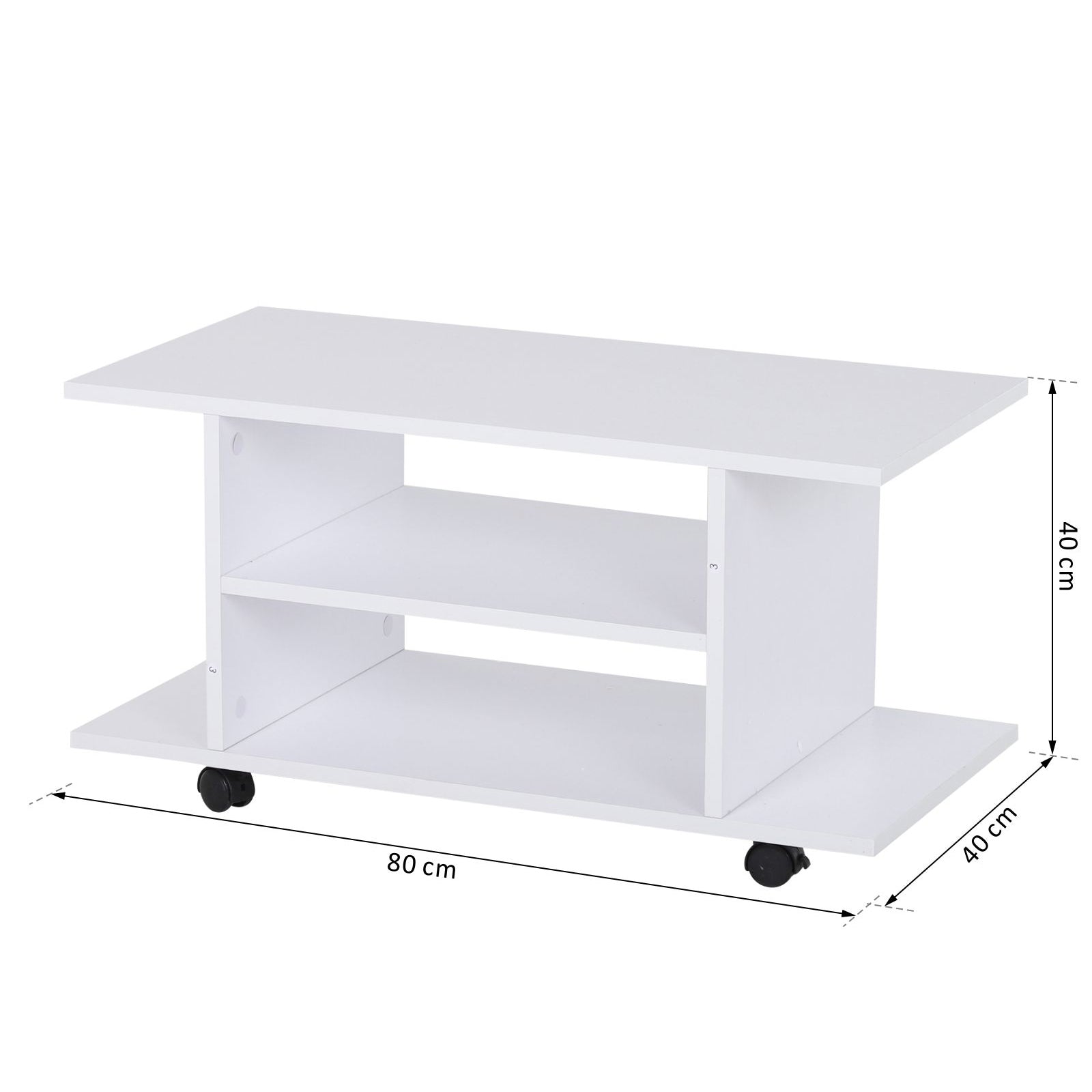 Móvel para TV Branco 80x40x40 cm