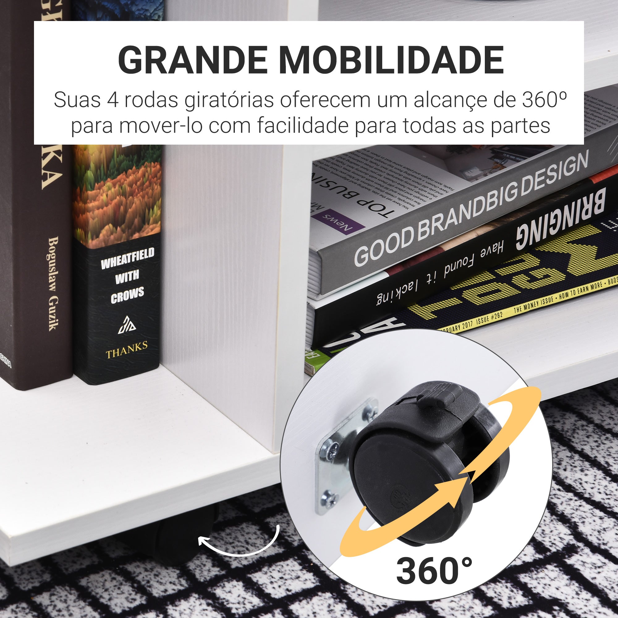 Móvel para TV Branco 80x40x40 cm