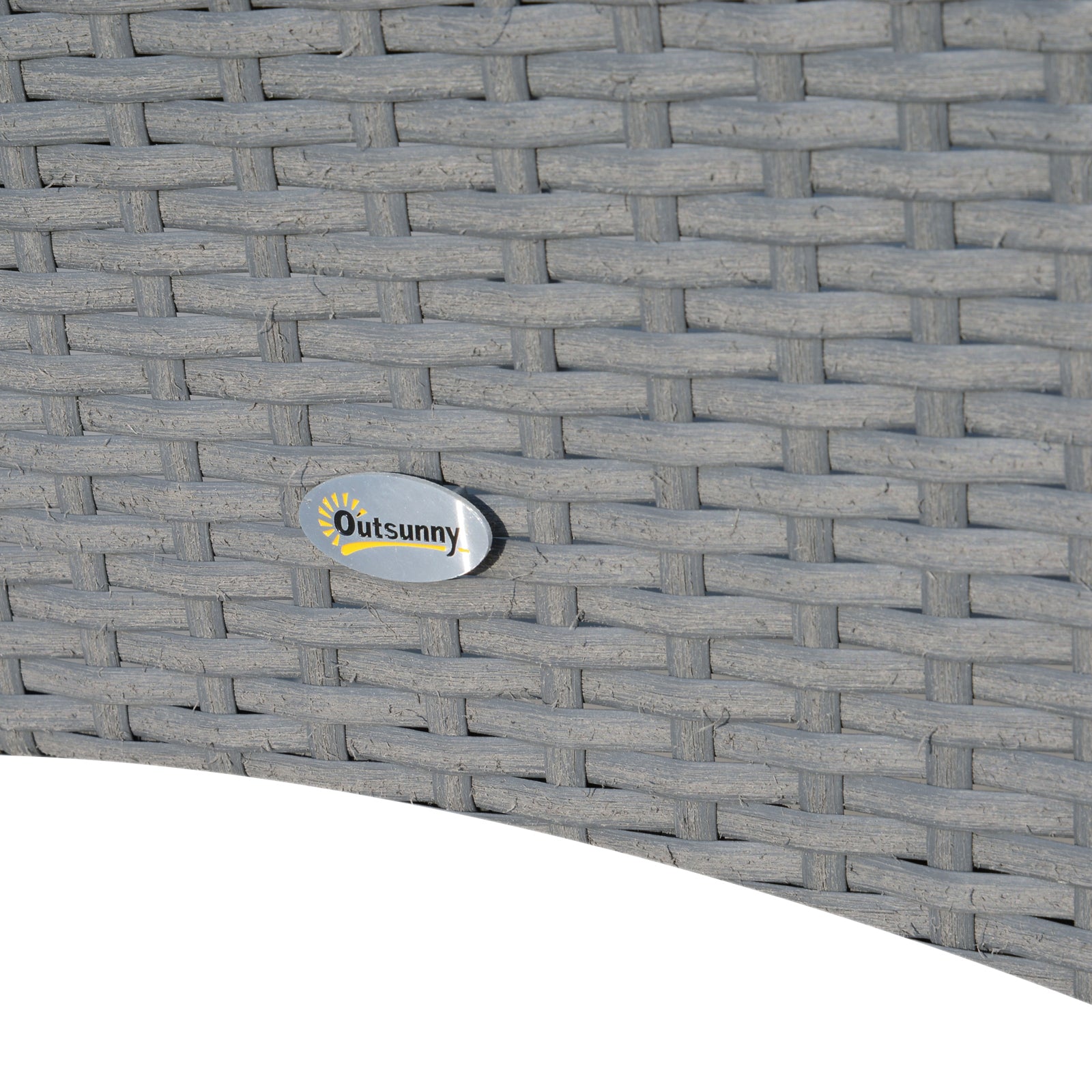 Conjunto de Móveis de Jardim em Vime – 60cmx58.5cmx89.5cm – Cinza Claro – Vime PE