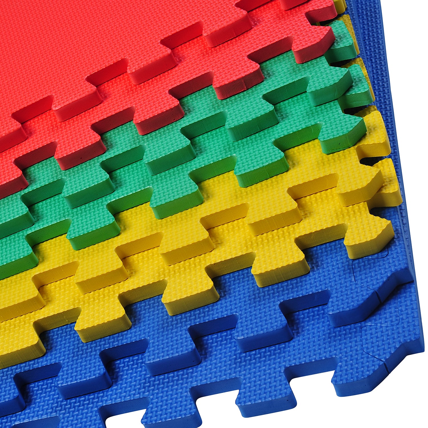 Tapete Puzzle Multicor 60x60x1,2 cm - Proteção de Borracha EVA para Casa Academia