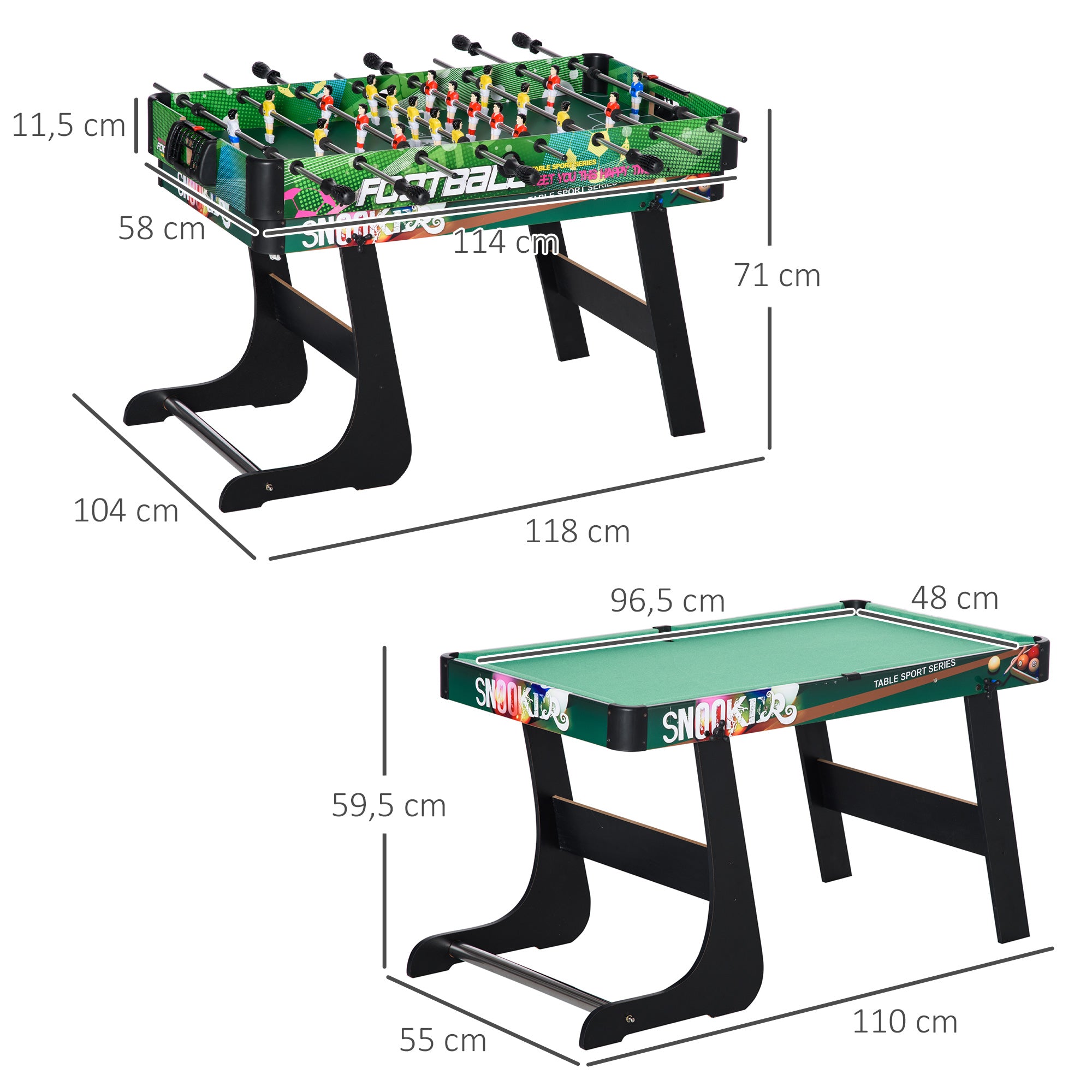 Mesa Multi Jogos para Crianças 6 em 1 – 118x104x71cm – Multicor – MDF e Aço