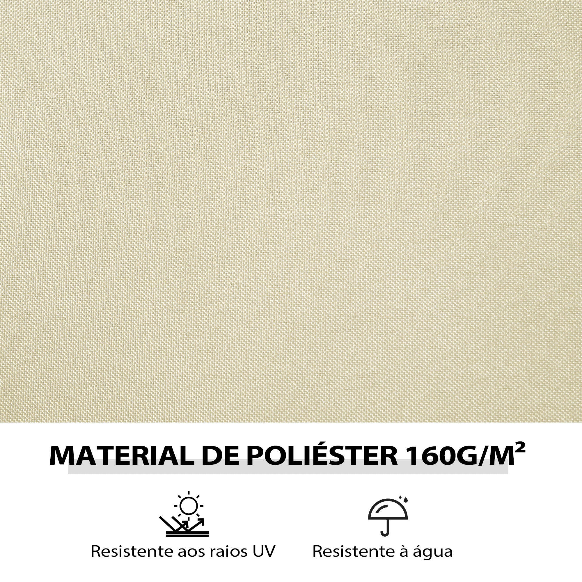 Paredes Laterais para Tenda 352x205 cm Creme Branco