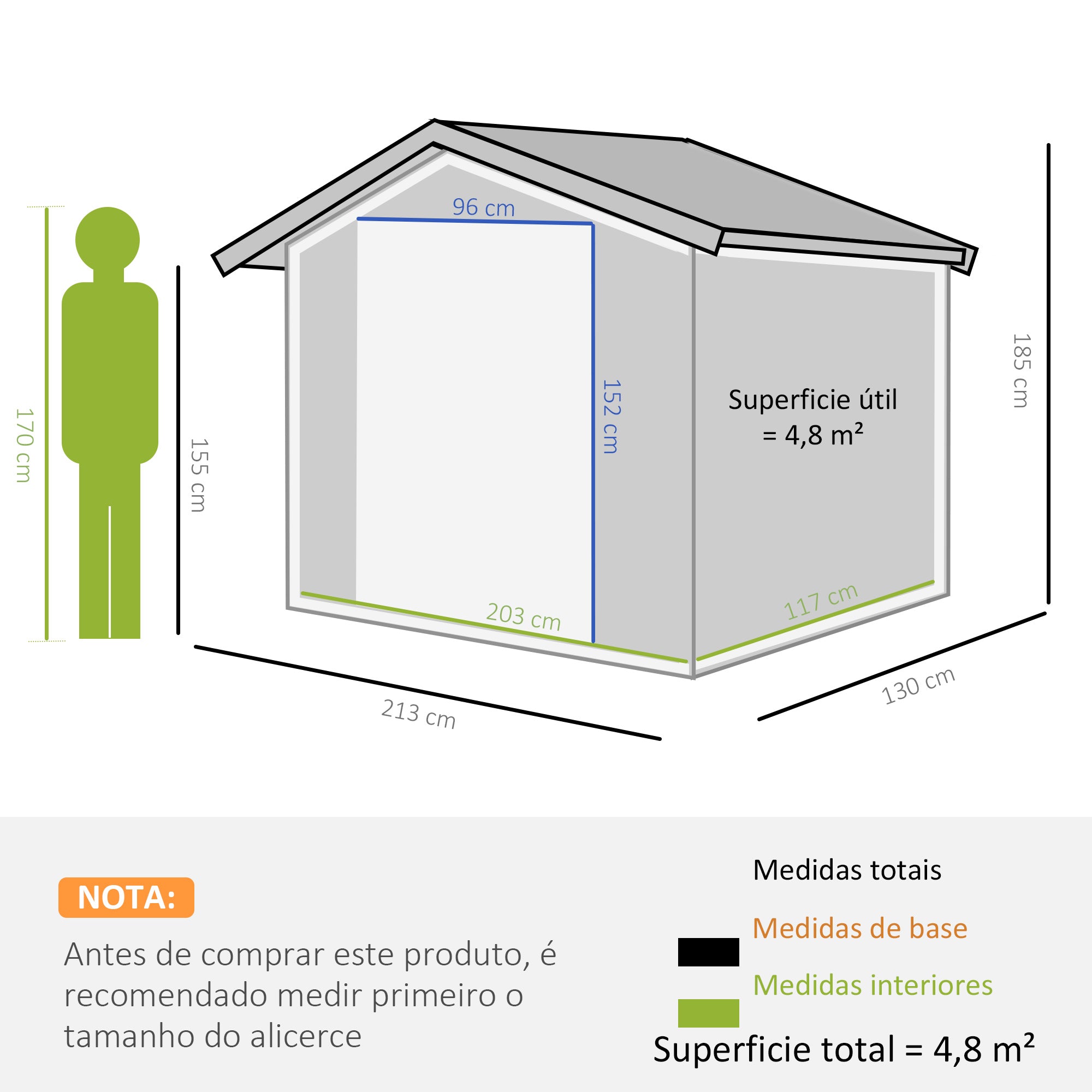 Abrigo de Jardim Metálico – 213x130x185 cm – Efeito Madeira – Aço Galvanizado