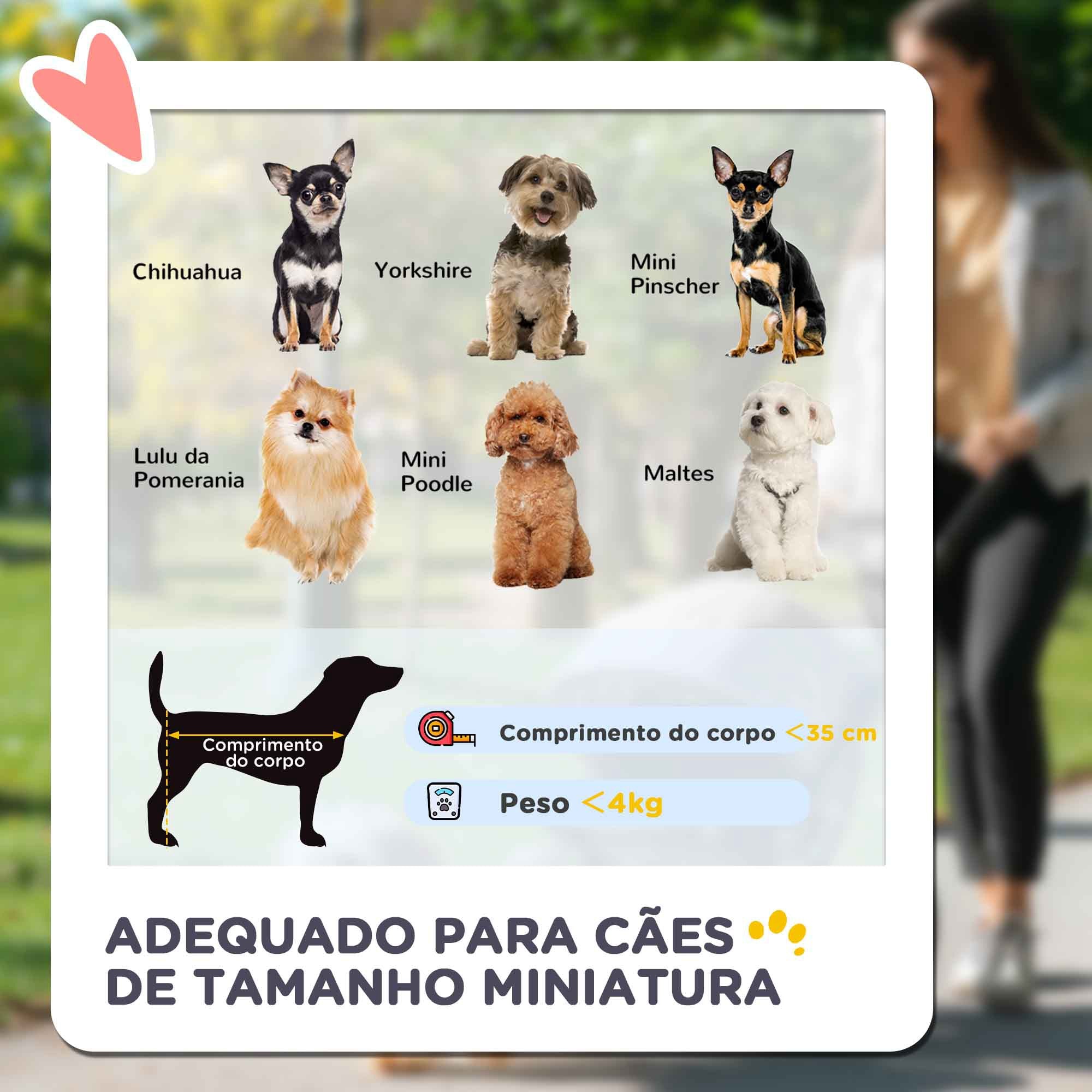 Carrinho para Cães Dobrável 3 em 1 Preto 76x50x102 cm