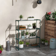 Suporte para Plantas de 4 Níveis 89x28x107 cm Verde Escuro