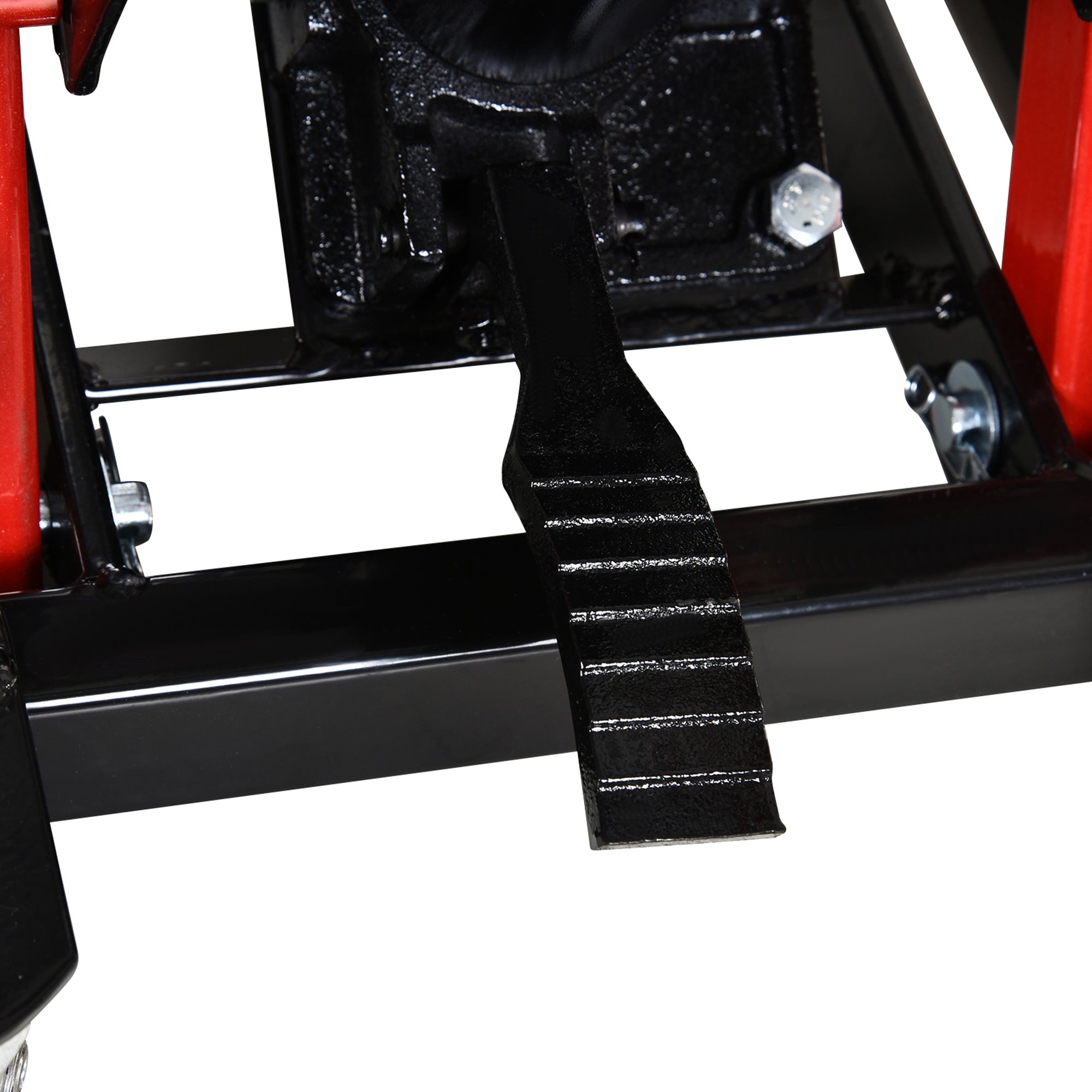 Macaco Hidráulico de Motocicletas 110x36x67 cm Vermelho e Preto