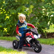 Triciclo Elétrico Infantil com 3 Rodas 86x42x52cm em Preto e Vermelho