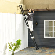 Escada Multiuso Portátil 5 em 1 – 370cm x 61cm x 11cm – Preto – Alumínio