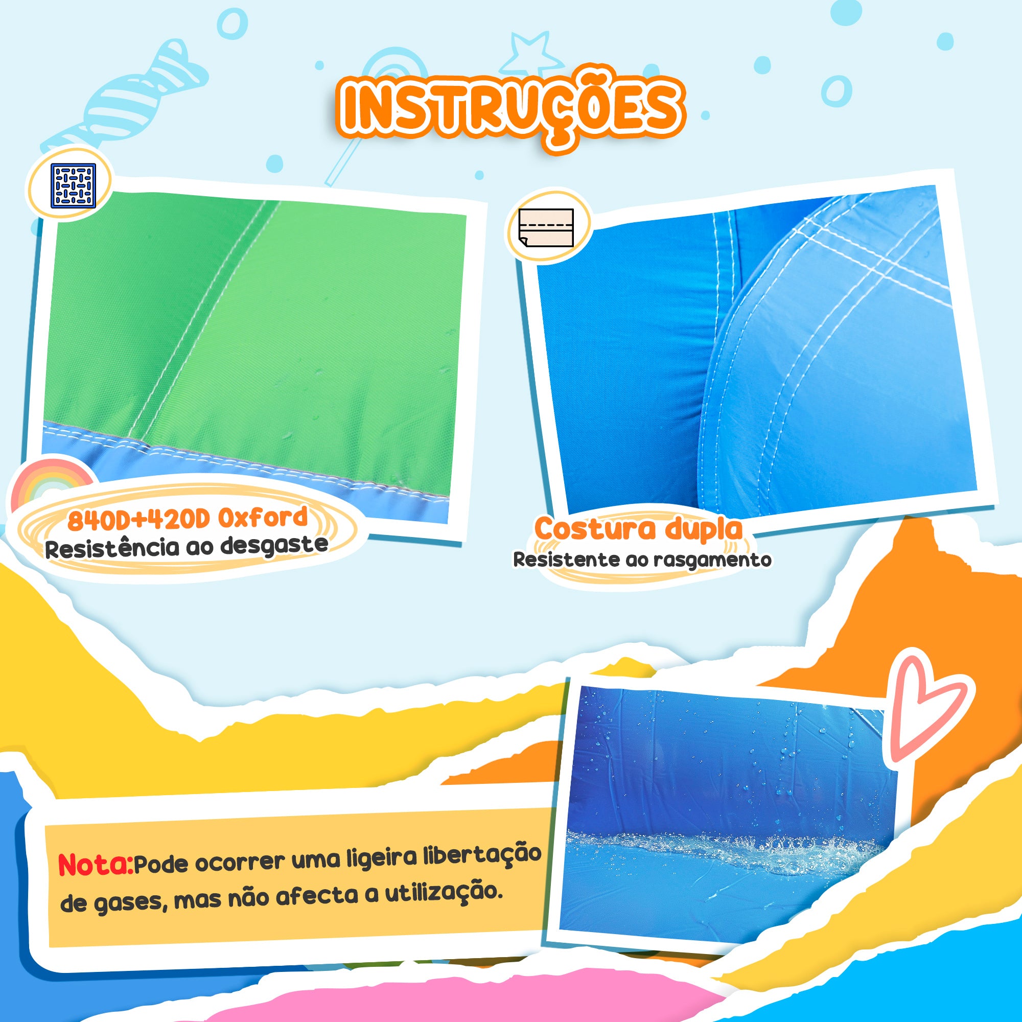 Castelo Insuflável Multicor 415x205x190 cm para Crianças - Diversão Garantida!