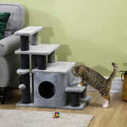 Escada para Gatos - 60x40x66 cm - Cinzento