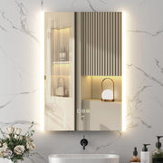 Espelho de Casa de Banho LED 70x50 cm Prata Antiembaciamento IP44