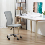 Cadeira de Escritório Giratória – 43x58x90-100 cm – Cinza – Aço, Malha, Espuma e Nylon