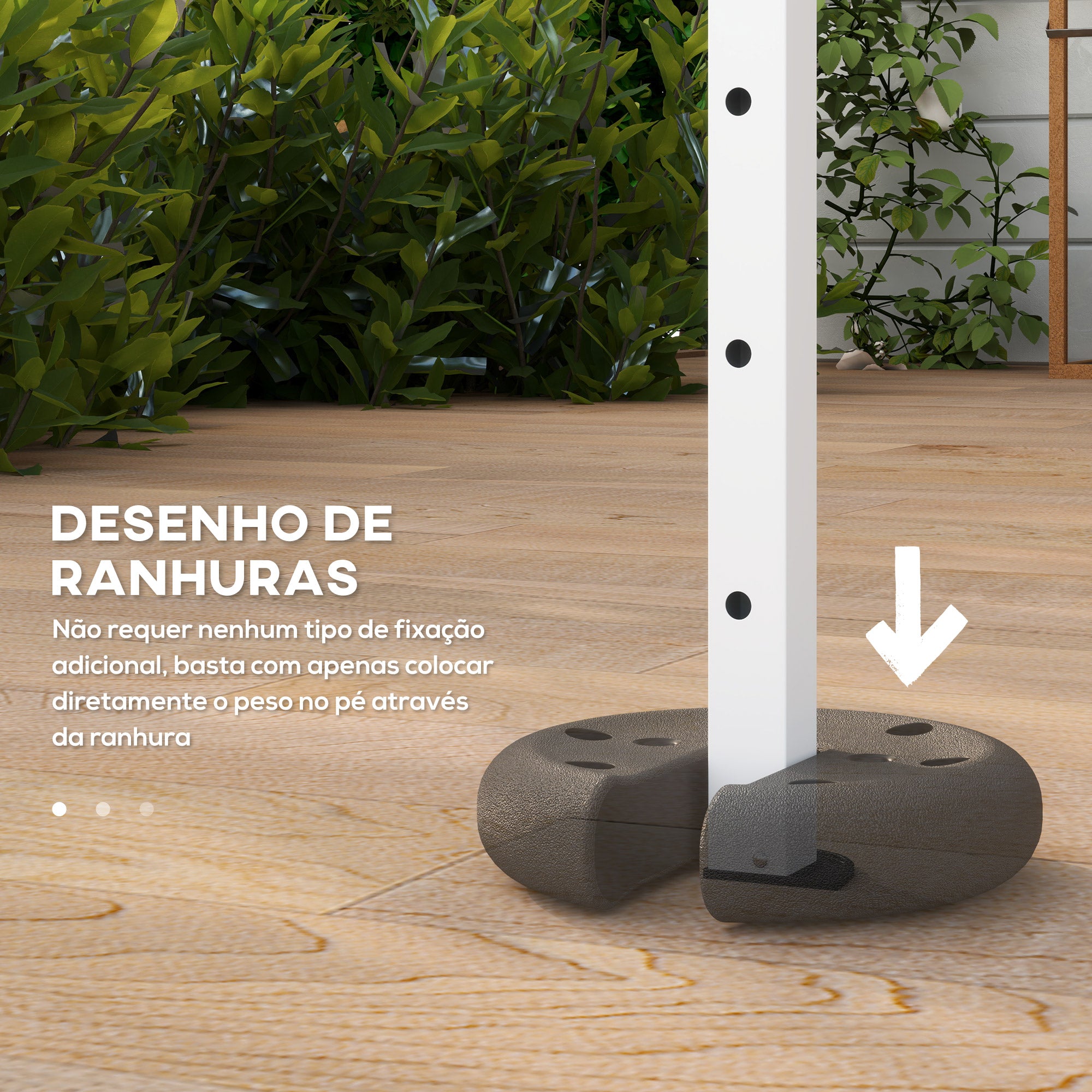 Conjunto de 4 Pesos para Tendas Ø20x4,5 cm Cor Preto