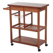 Carrinho de Cozinha Auxiliar 85x37x85cm Cor Nogueira