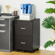 Bloco de Gavetas de Escritório Móvel – 43x45x72cm – Preto – MDF e melamina