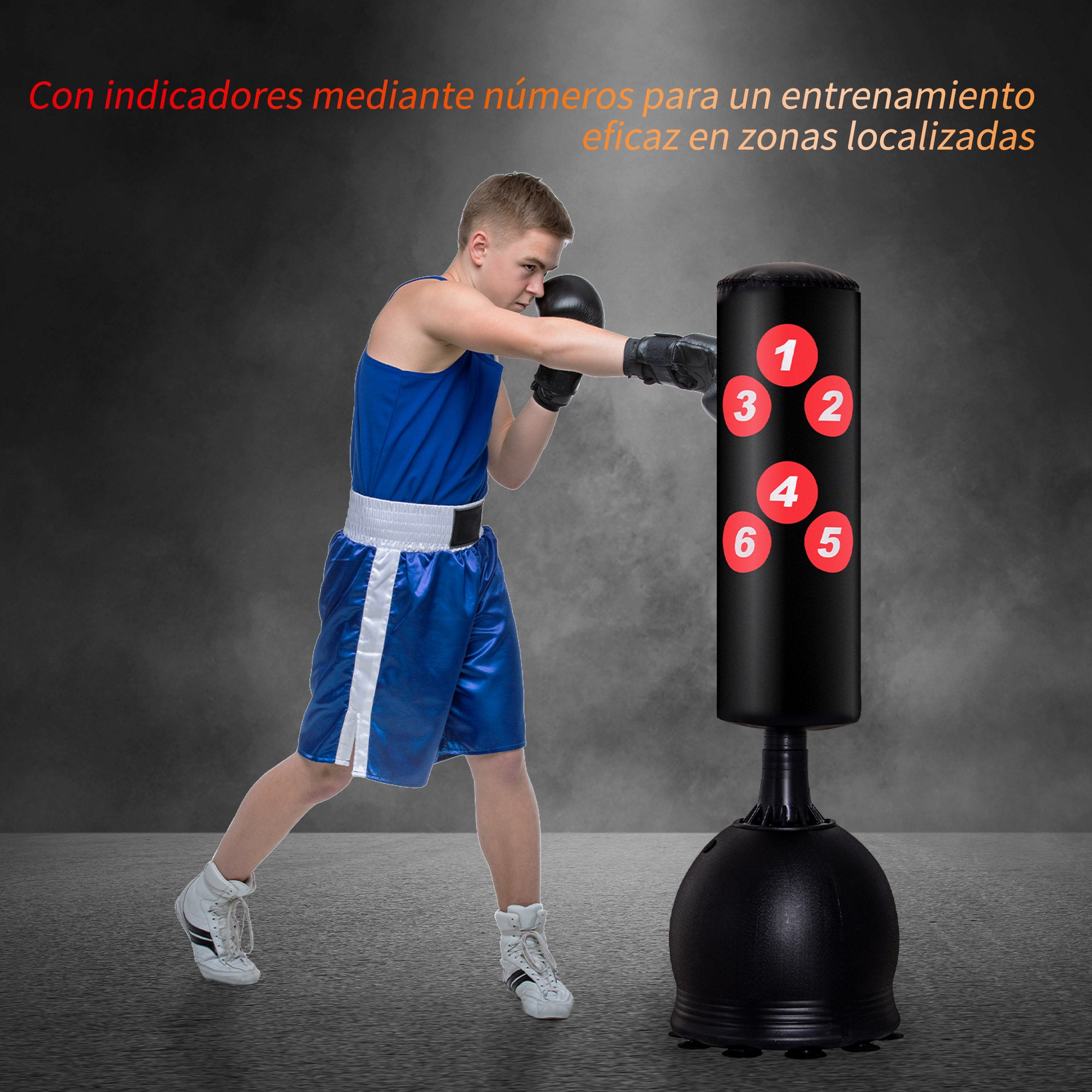 Saco de Boxe de Pé 165cm Preto - Medidas 50x50x165cm