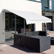 Toldo Manual 350x250 cm Branco para Varanda e Jardim