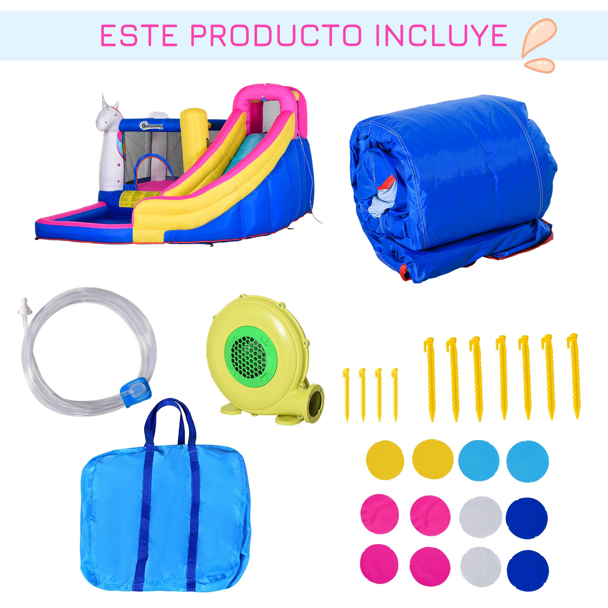 Castelo Inflável Infantil Multi 380x320x210 cm