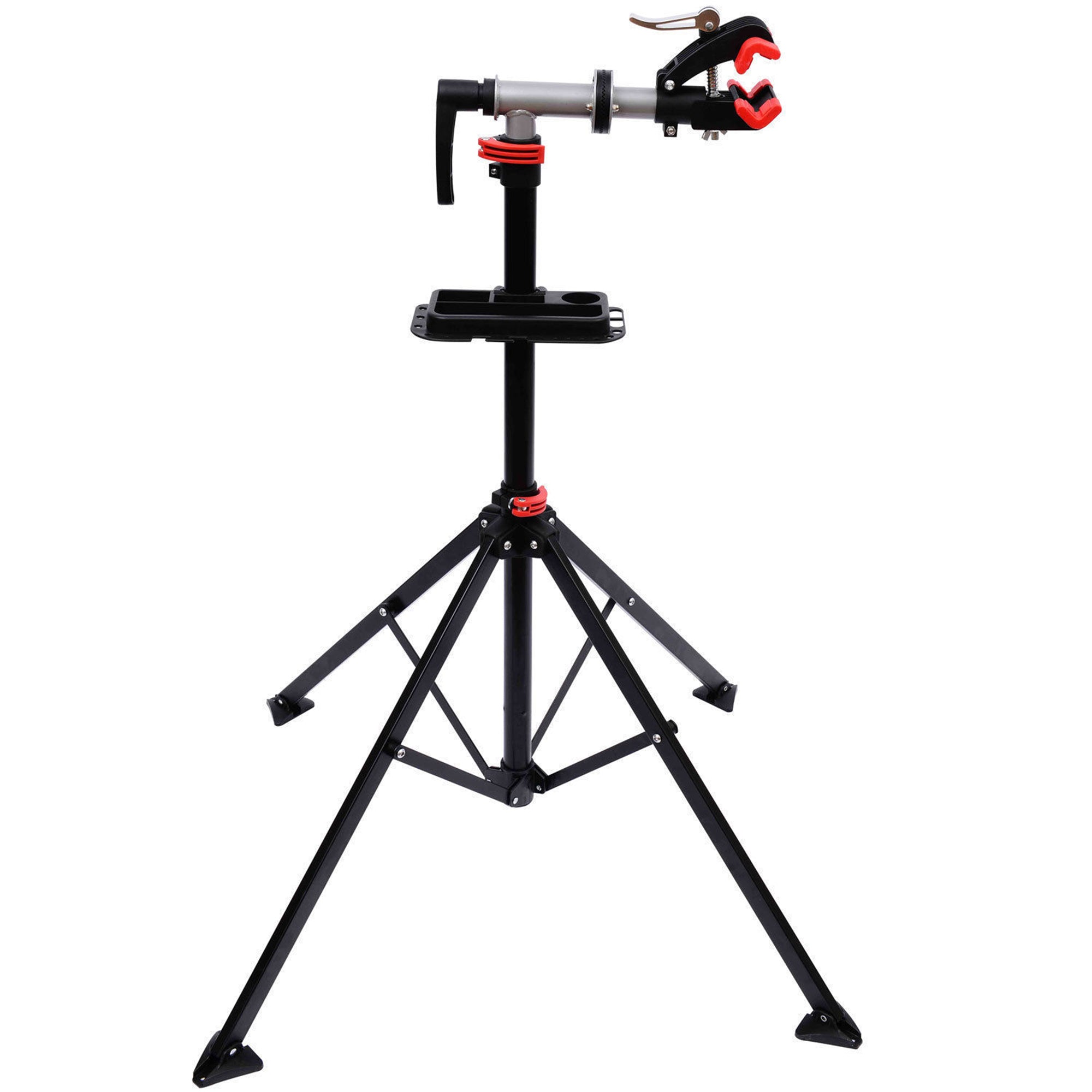 Suporte de Reparação de Bicicleta Altura Ajustável 100x100x109-180 cm Preto