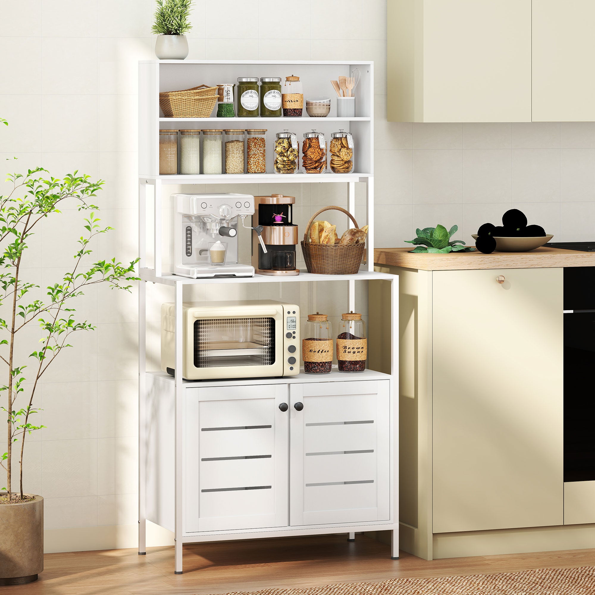 Armário de Cozinha 80x42x171 cm Branco - Organização e Conforto na Cozinha