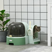 Caixa de Areia para Gatos – 52x60x42 cm – Verde – PP e PC