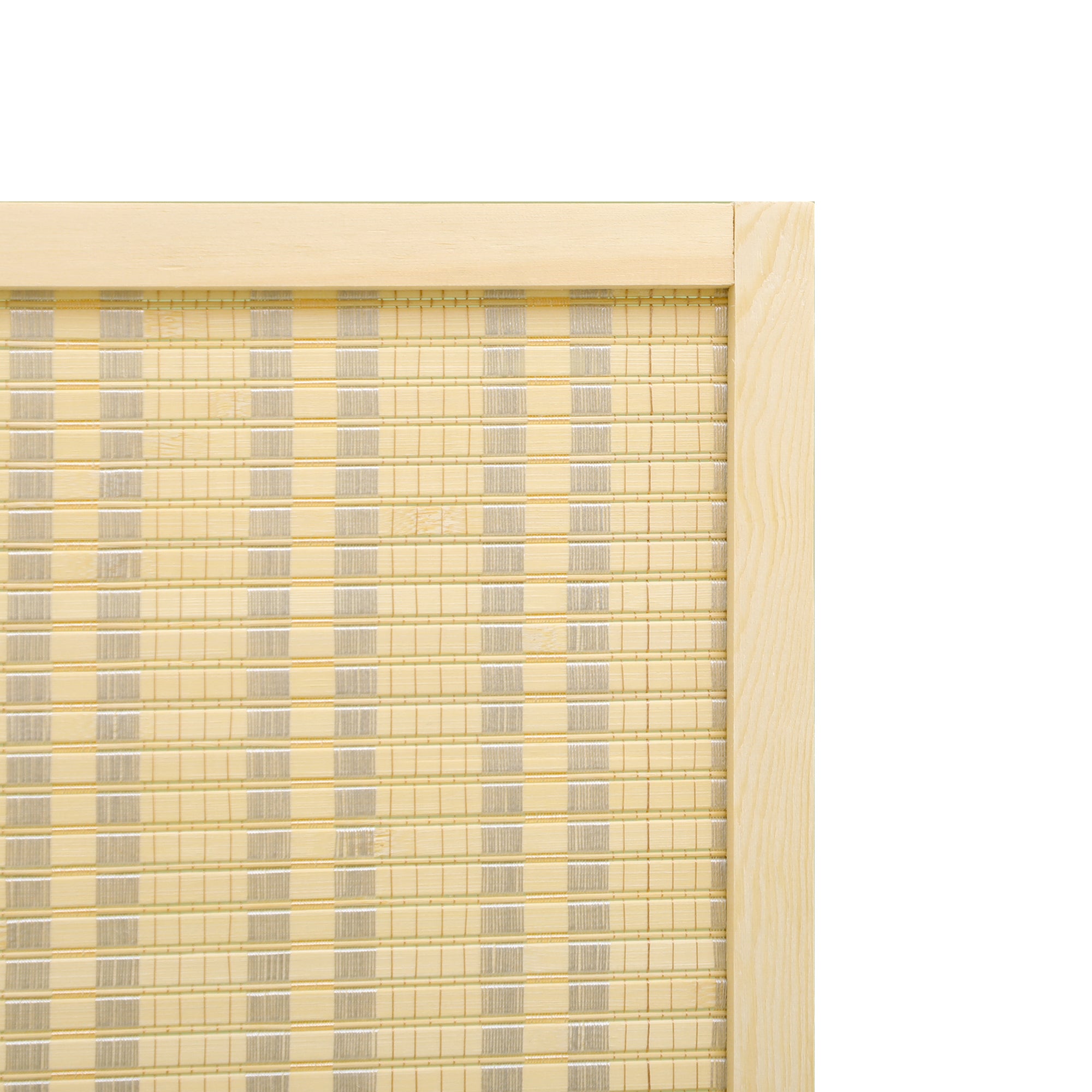 Biombo Dobrável – 180x180 cm – Cor de Madeira Natural – Madeira de Pinho