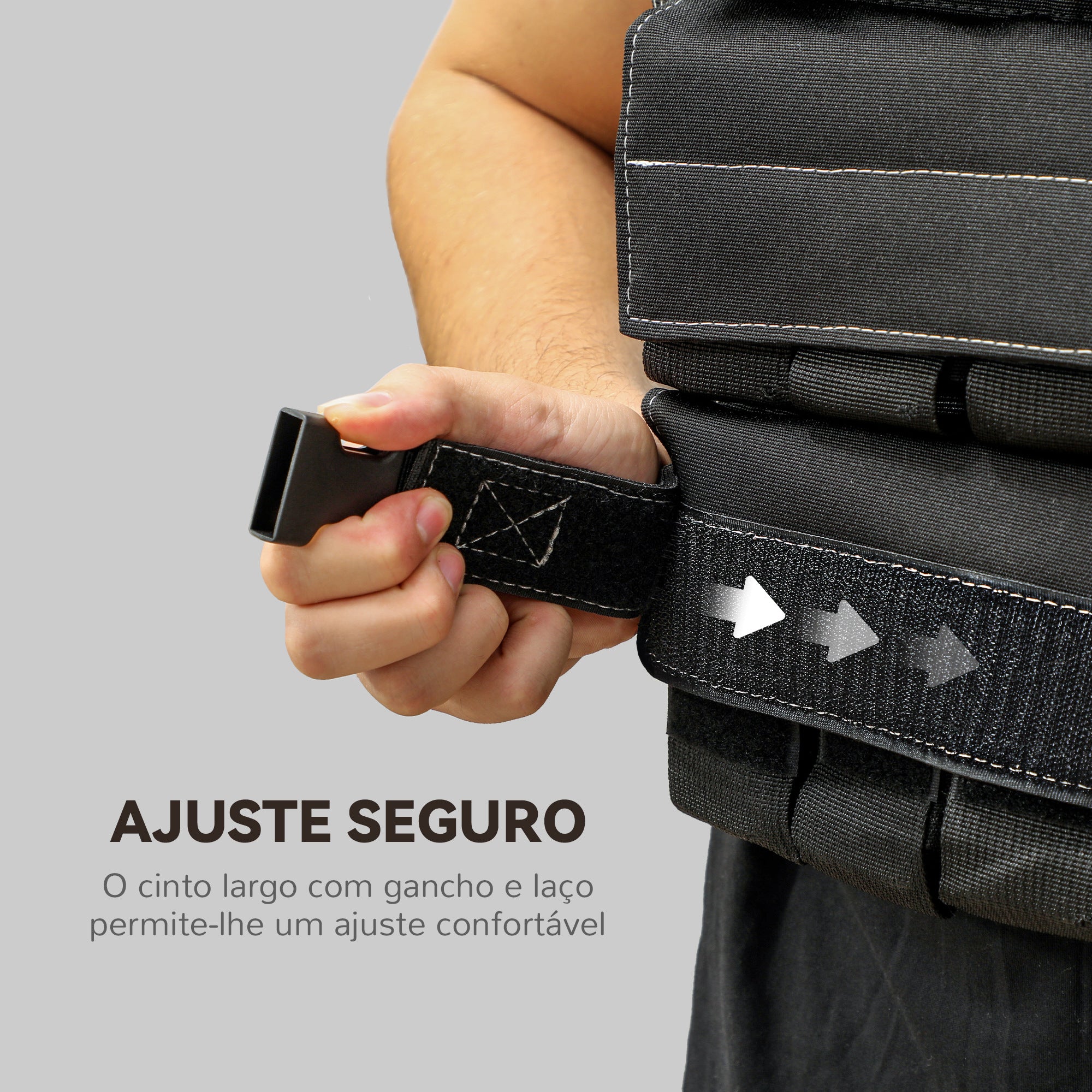 Colete de Pesos Ajustável 15 kg Preto 50x40 cm