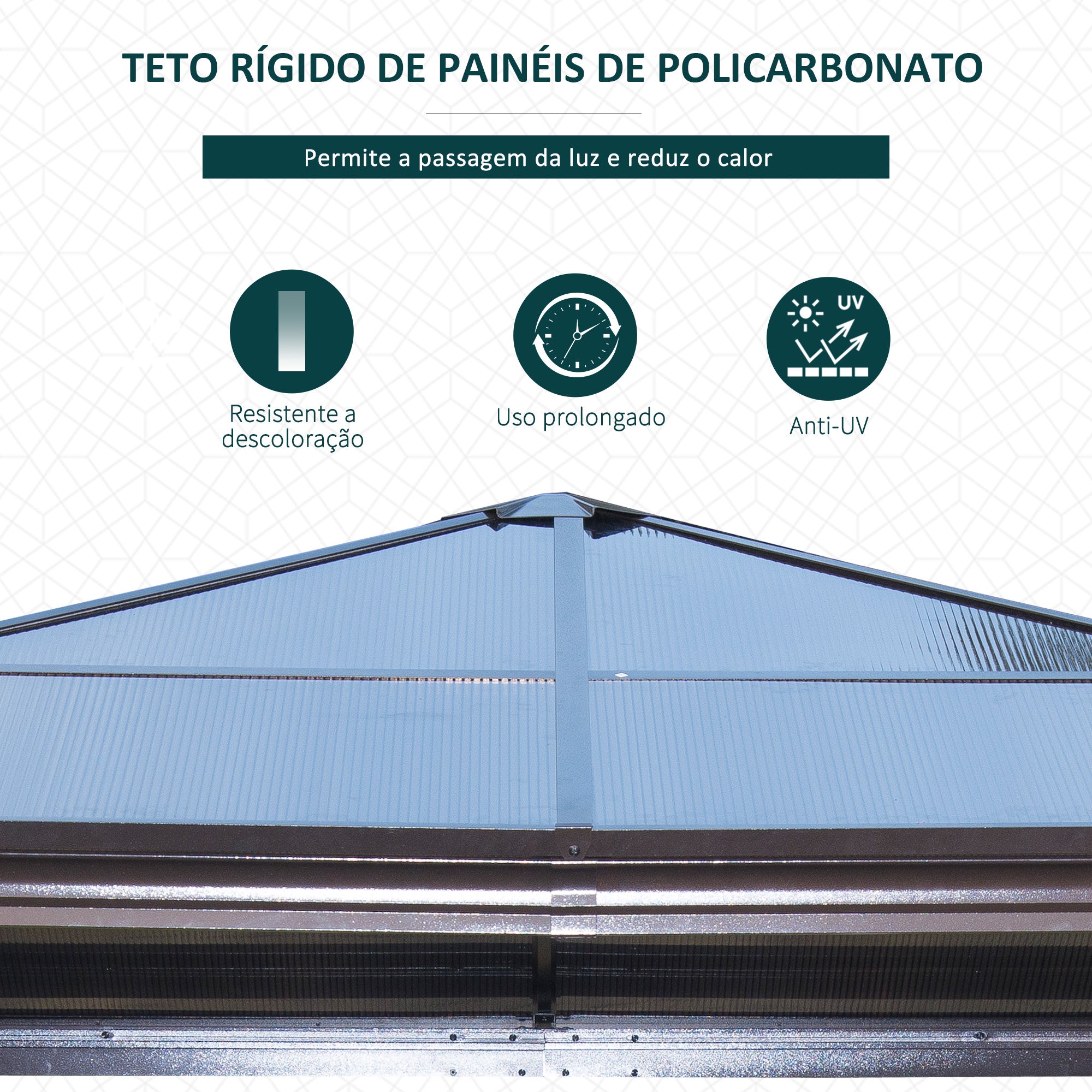 Pérgola para Jardim 300x300x260cm Bege e Marrom