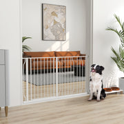 Barreira de Segurança Extensível para Cães – 73x3,8x76 cm – Branco – Aço