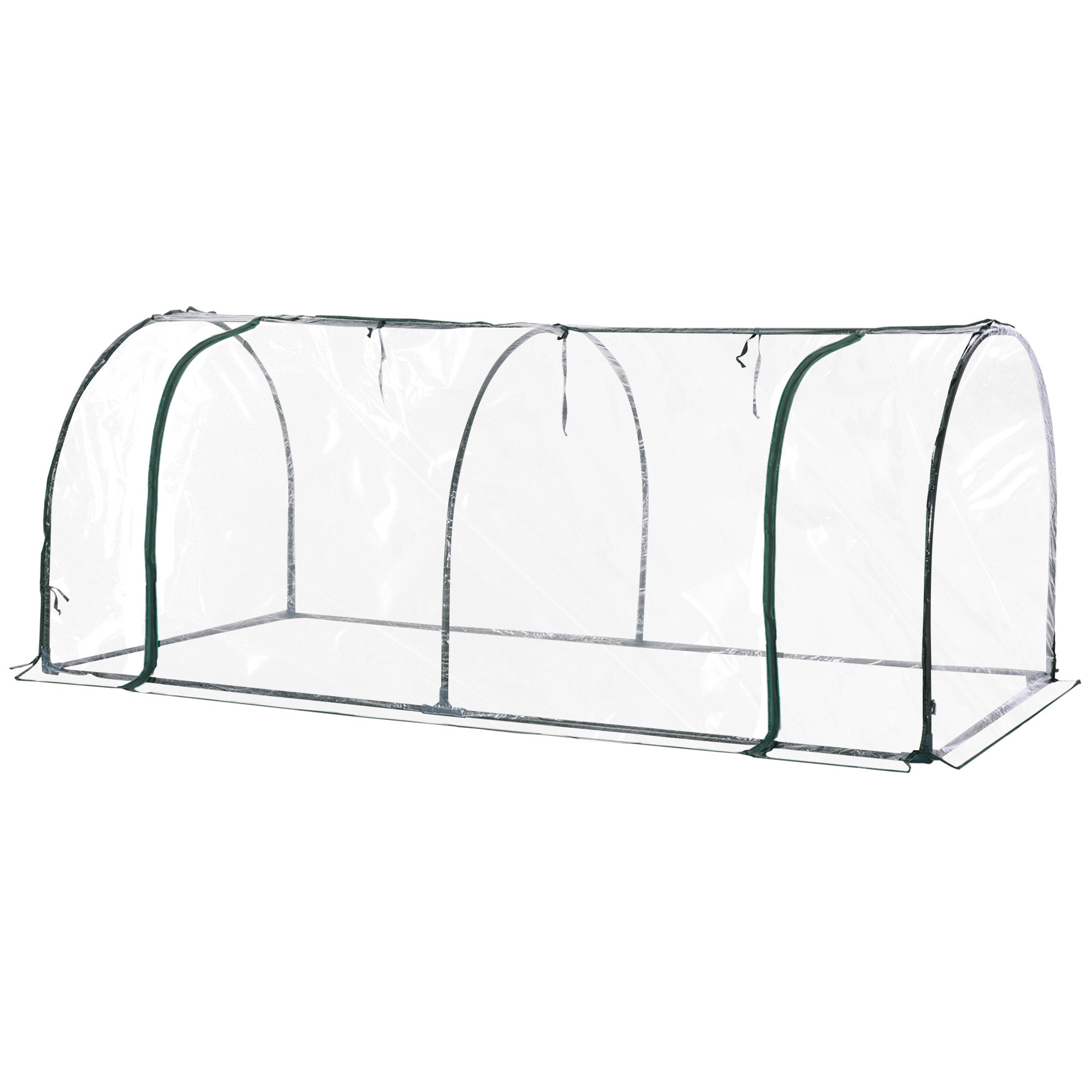 Estufa 200x100x80cm Transparente para Jardim e Terraço