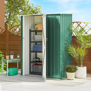 Abrigo de Jardim – 142x84x189cm – Verde – Aço Galvanizado