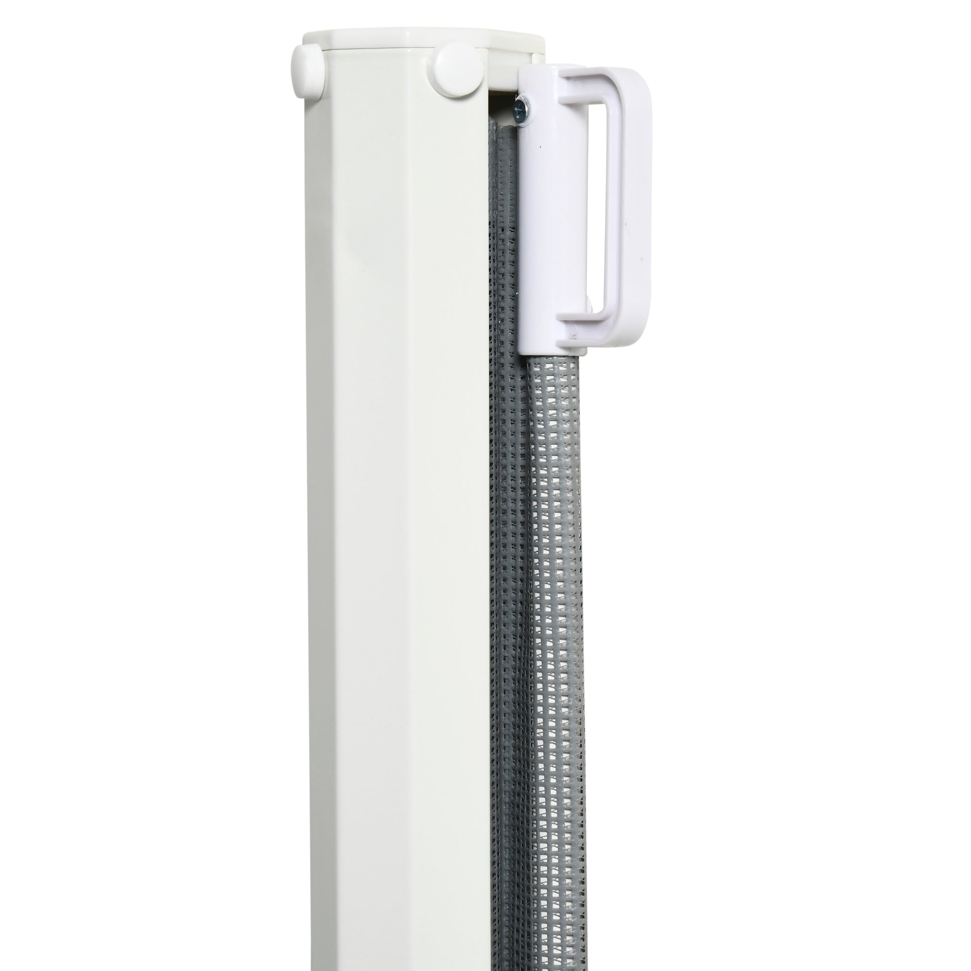 Barreira de Segurança Retrátil – 115x5,5x82,5cm – Cinza – Aço e Tecido Textilene