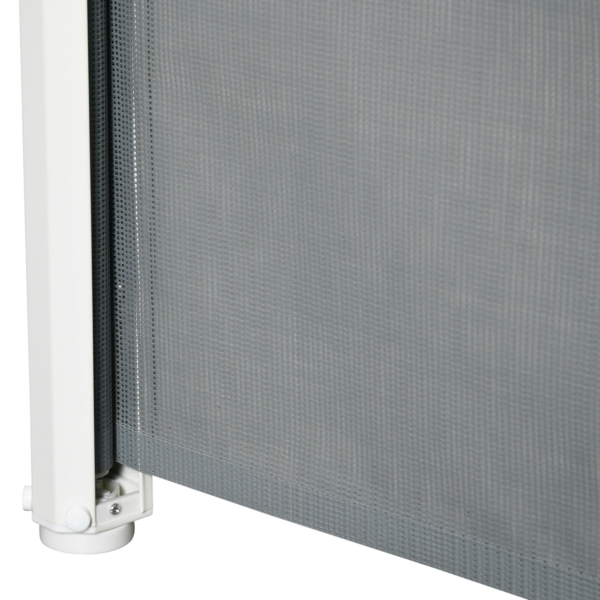 Barreira de Segurança Retrátil – 115x5,5x82,5cm – Cinza – Aço e Tecido Textilene