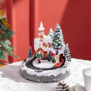 Praça Natalina Multicor 20x19,5x20cm com Luzes LED e Música