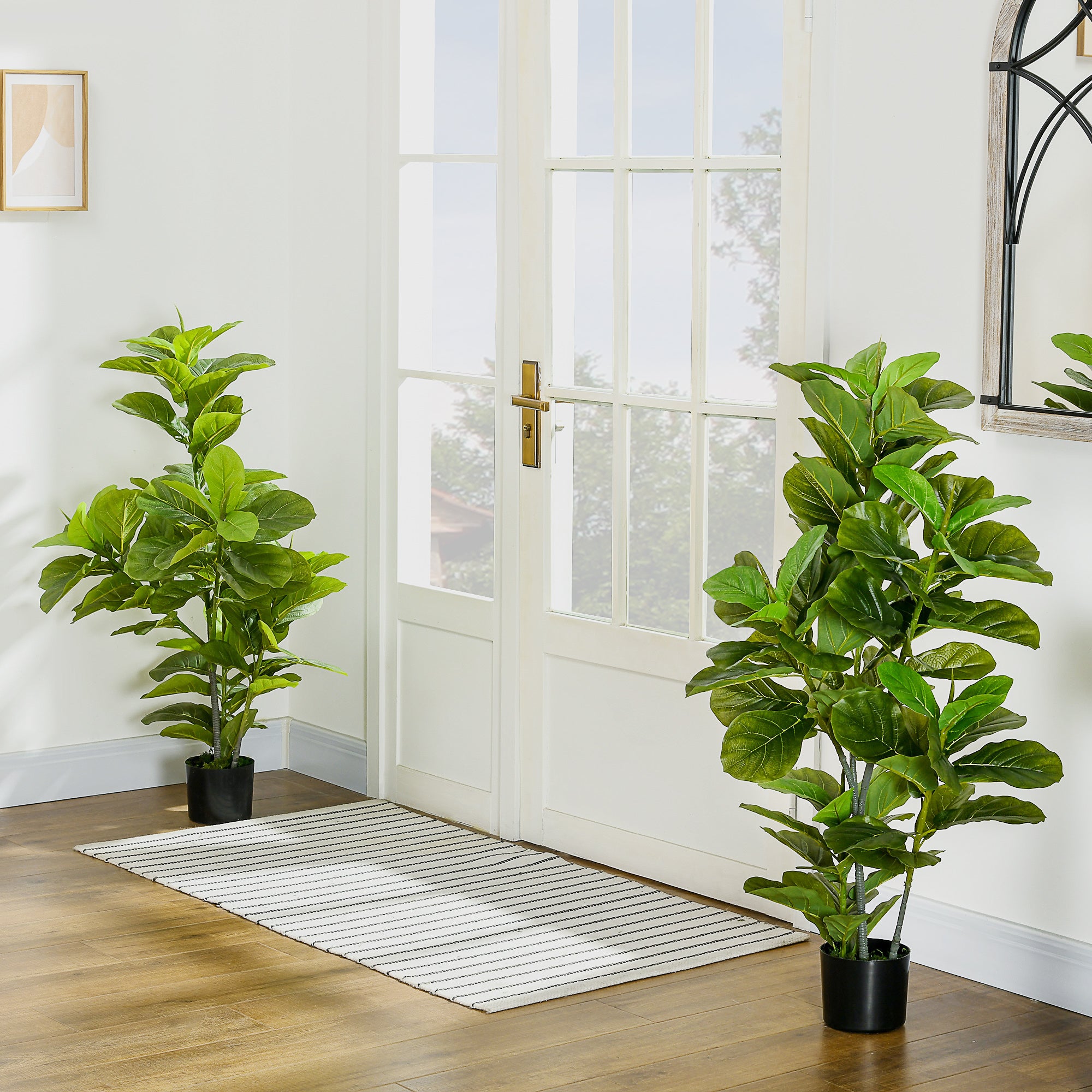 Conjunto de Plantas Artificiais – 110 cm – Verde – Plástico PEVA