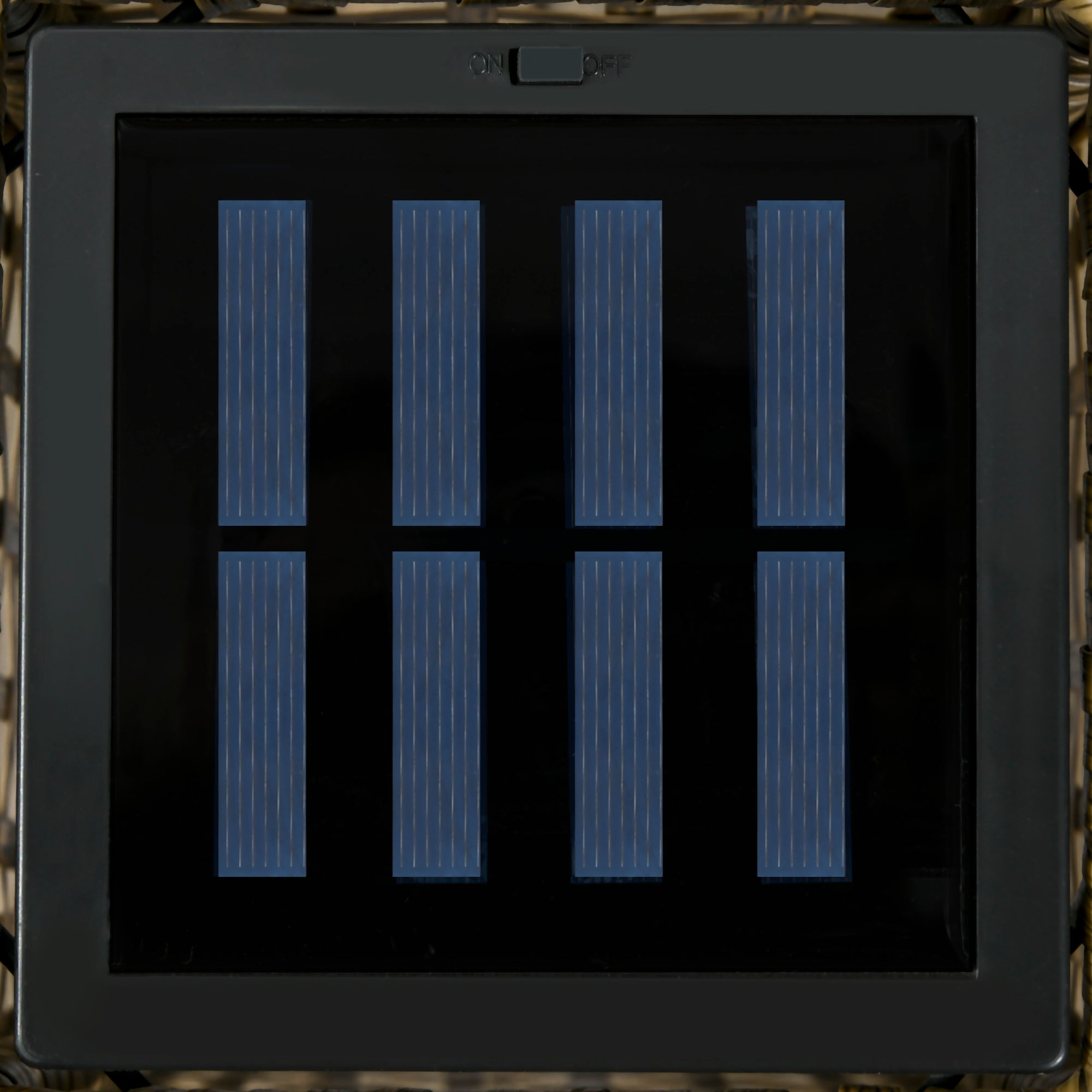 Candeeiro Solar de Jardim Vime Sintético 15,5x15,5x69cm Cor de Areia