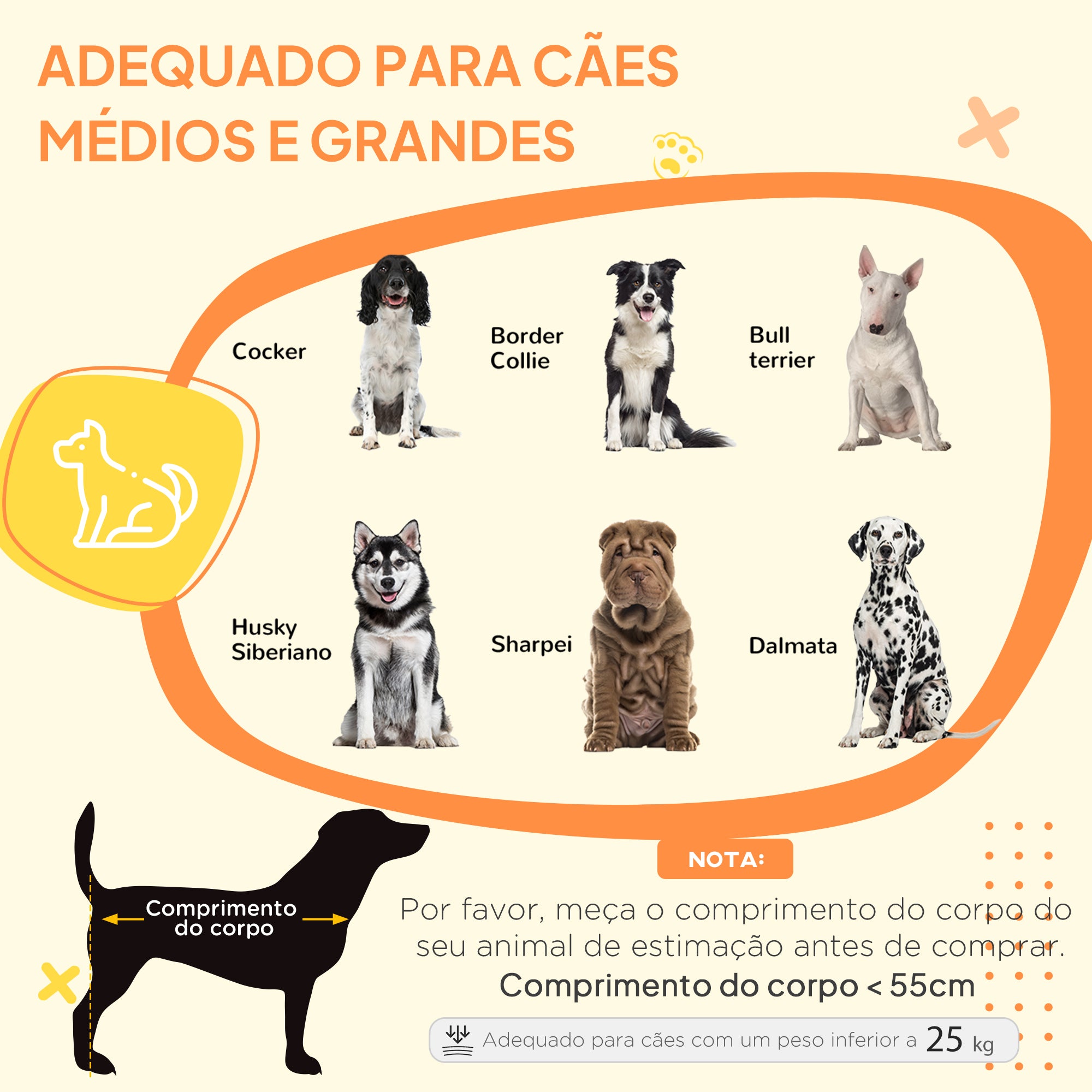 Gaiola para Cães Médios e Grandes 90x58x65 cm - Carvalho e Branco