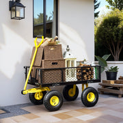 Carrinho de Jardim – 104x54x51 cm – Preto e Amarelo – Aço