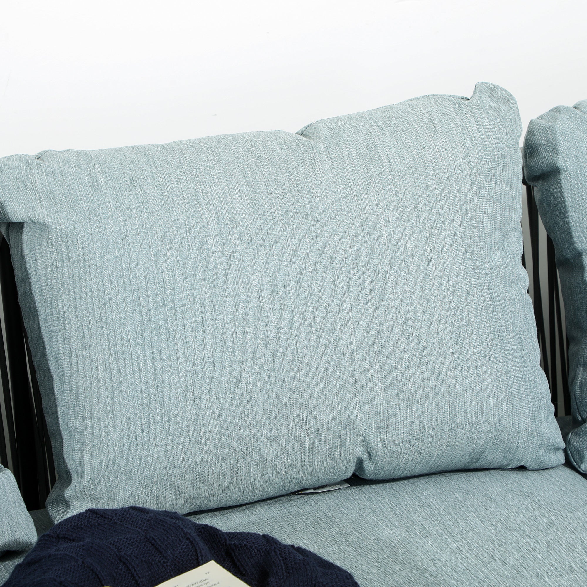 Conjunto de Móveis de Jardim 4 Peças – 120x71x65 cm – Cinzento – Alumínio e Vime PE