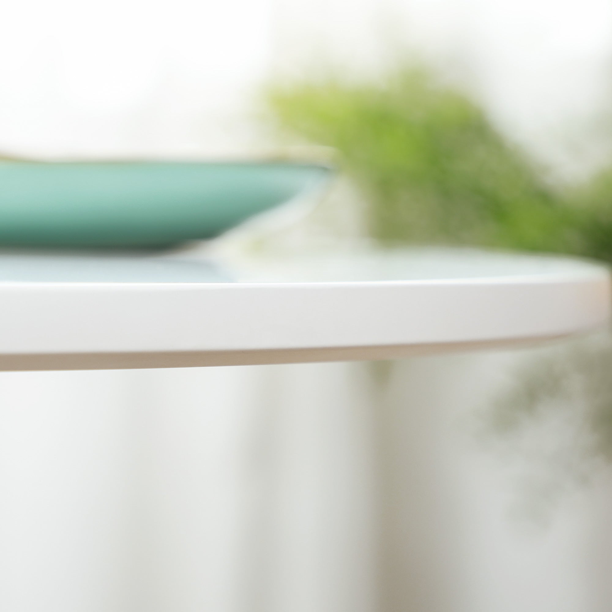 Mesa de Cozinha Redonda Moderna – Ø80x75 cm – Branco – MDF