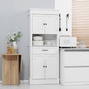 Armário de Cozinha Móvel Auxiliar – 74x39,5x183cm – Branco – Melamina e MDF